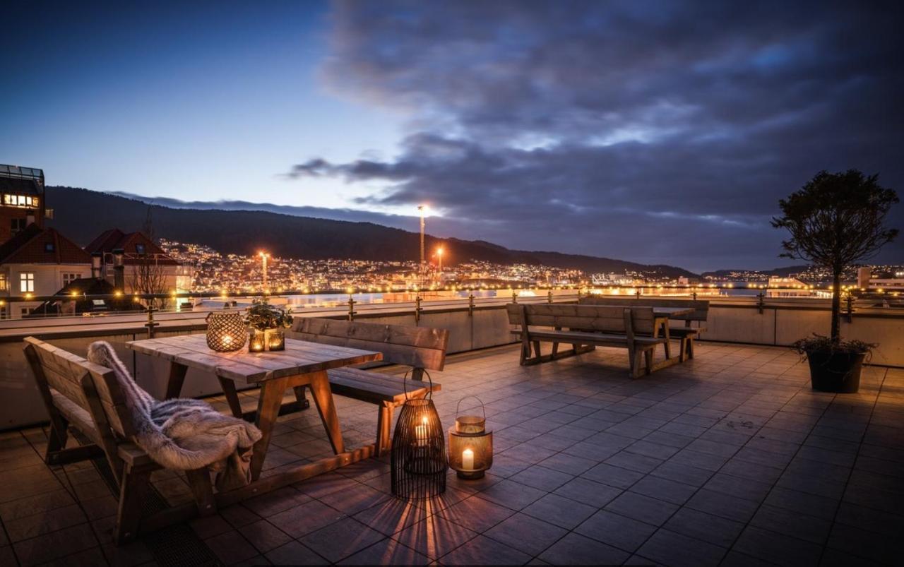 Ferienwohnung Penthouse With Private Balcony In The City Centre Of Bergen Exterior foto
